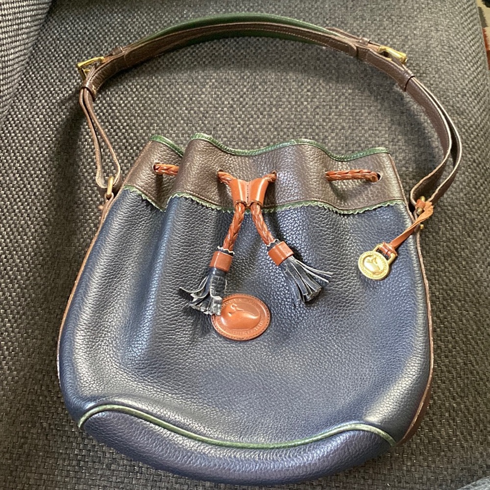Dooney & Bourke Teton Leather Drawstring Bucket Bag